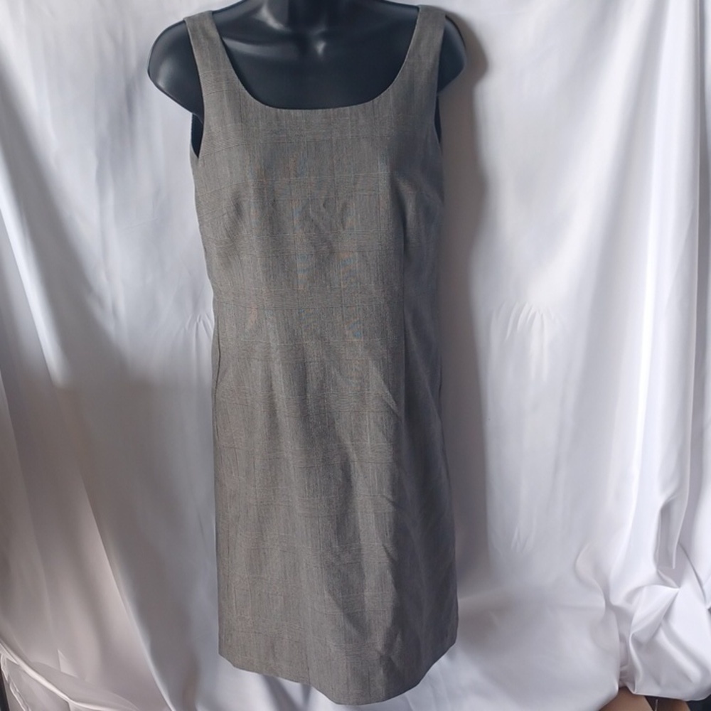 Jessica Howard Sheath Dress, gray/black plaid, back zip
